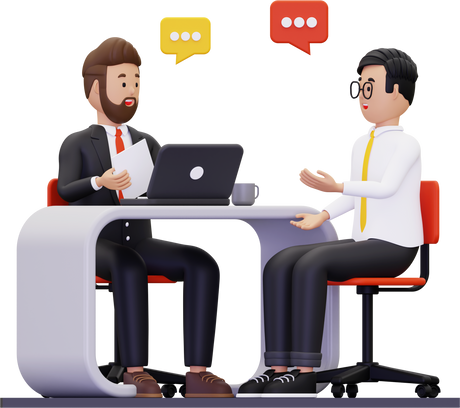 3d job applicant illustration