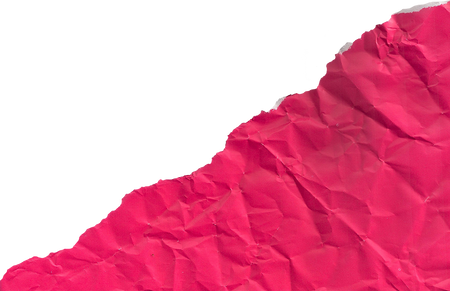 Pink Construction Paper with One side Ripped at an Angle